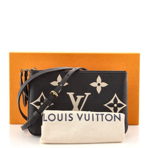 louis vuitton double zip pochette black|louis vuitton monogram double v.